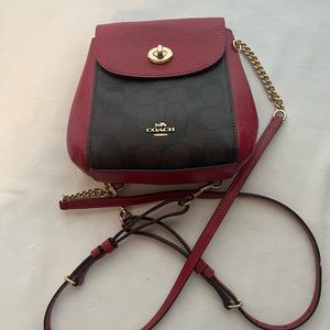 Coach Convertible Mini Backpack In Signature Canvas